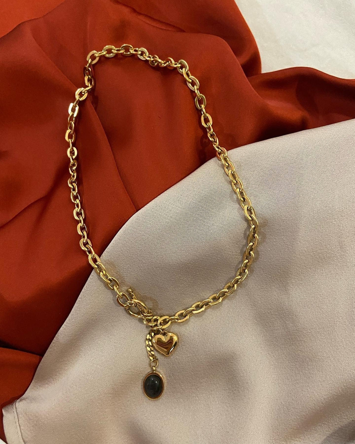 chain de coeur acier inoxydable