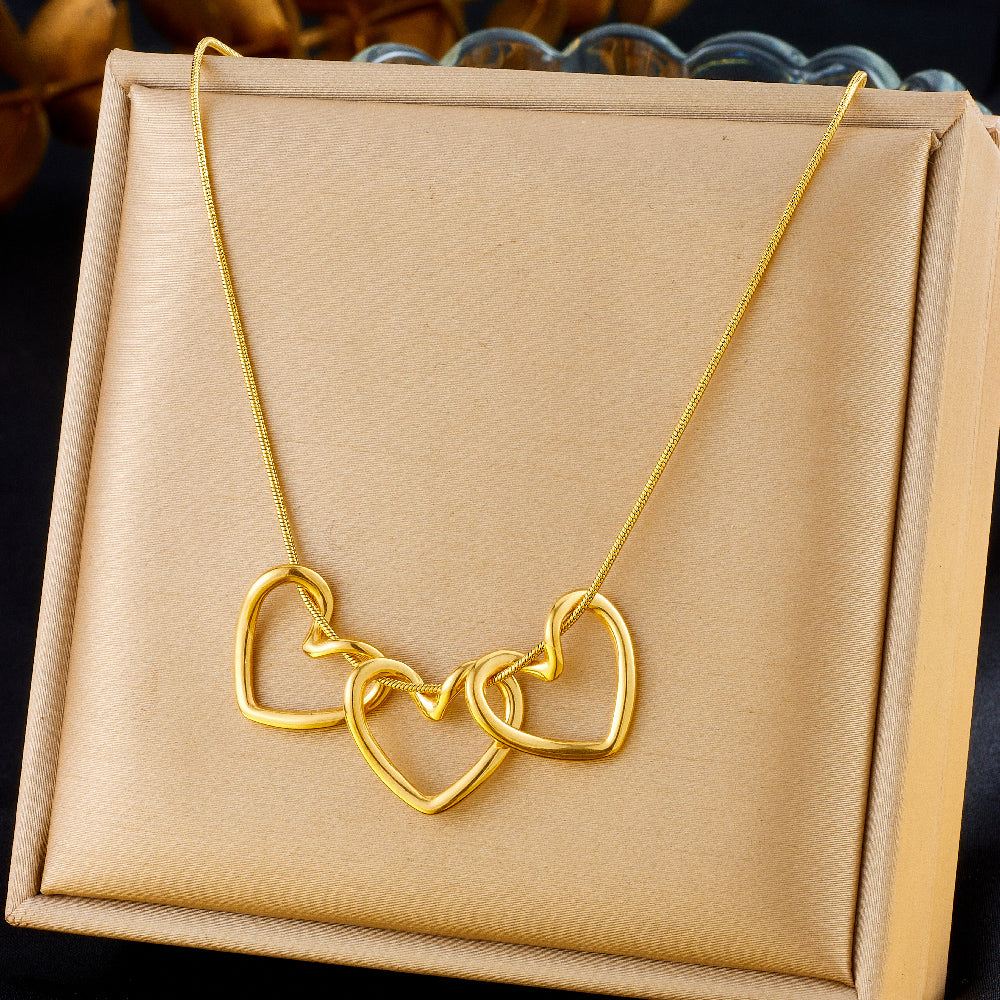 Chain de 3 motif de cœur
